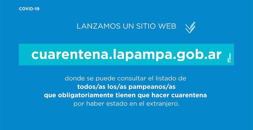 Ya está disponible la lista oficial de Pampeanas y Pampeanos en cuarentena