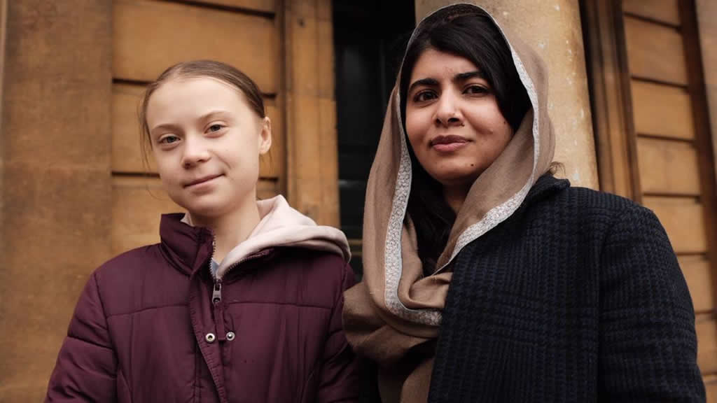 Greta Thunberg y Malala Yousafzai reunidas en la Universidad de Oxford