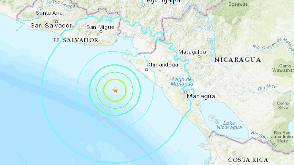 Un terremoto de 6,5 grados sacudió la costa de Nicaragua